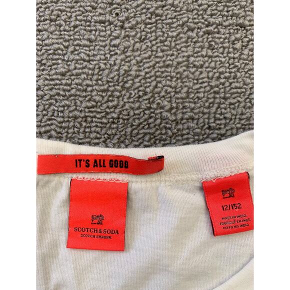 Scotch & Soda Girls 12Y /152 White "It's All Good" Octopus Graphic T-shirt - Picture 3 of 12